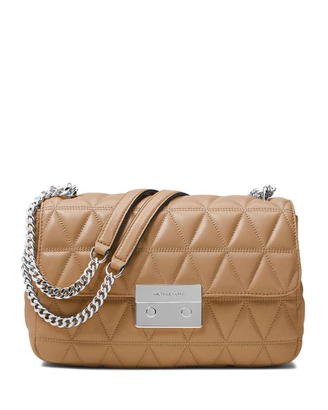 michael michael kors sloan logo and leather satchel in brown|michael kors outlet store.